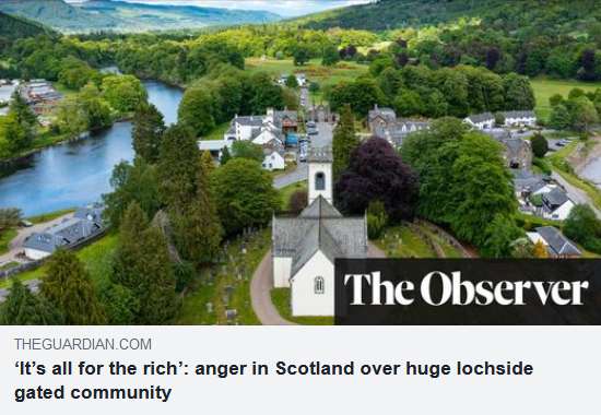 Anger over Lochside gated community